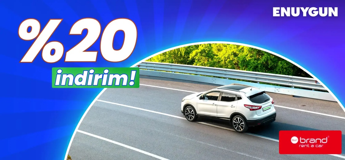 Enuygun: Enuygun'da Brand Rent A Car araçlarında %20 indirim